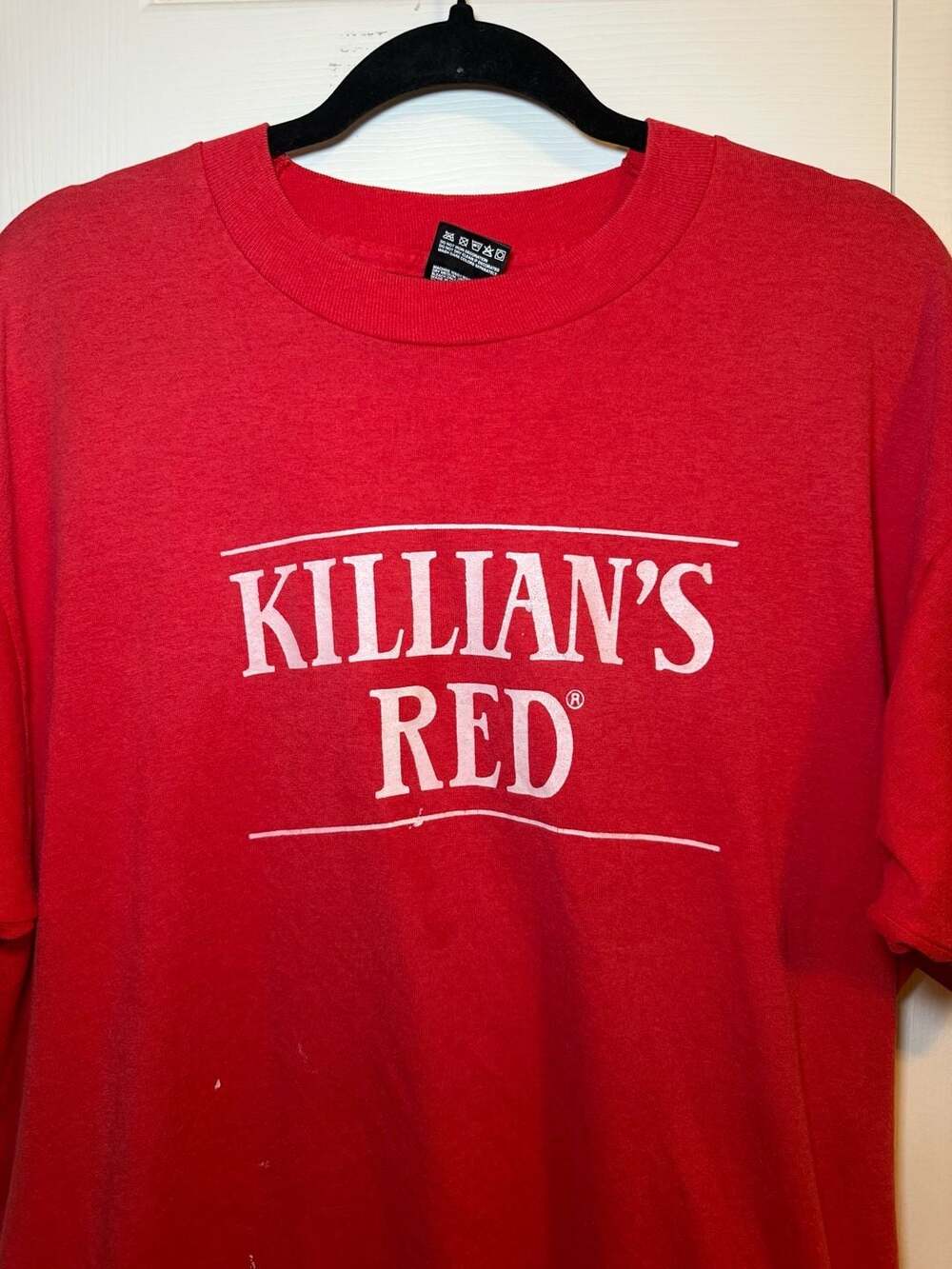Vintage Killian's Red Beer Logo Graphic T-Shirt Red